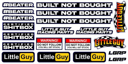 Little Guy Racing Parts Black Label M/T (57mm) 1.0 Inch Tires Compatible with 1/24 RC Axial SCX24, RGT, Element, Enduro, URUAV (4 Tires per Order), Black, 57mmx19mmR1 + Free LGRP Sticker
