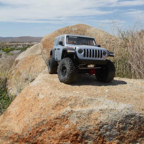 Axial RC Truck SCX6 Jeep JLU Wrangler 1/6 4WD Rock Crawler RTR, Silver | AXI05000T2, Batteries and Charger Not Included - color: Silver
