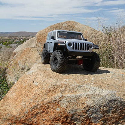 Axial RC Truck SCX6 Jeep JLU Wrangler 1/6 4WD Rock Crawler RTR, Silver | AXI05000T2, Batteries and Charger Not Included - color: Silver
