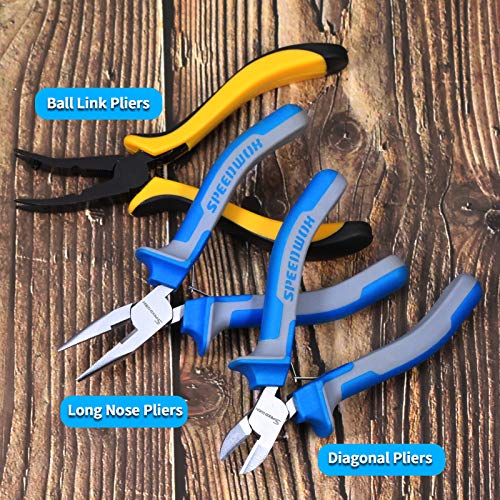 SPEEDWOX 3 Pcs RC Vehicle Tool Set: Diagonal, Long Nose, Ball Link Pliers for RC Helicopter, Plane, Car Repair & Modeling