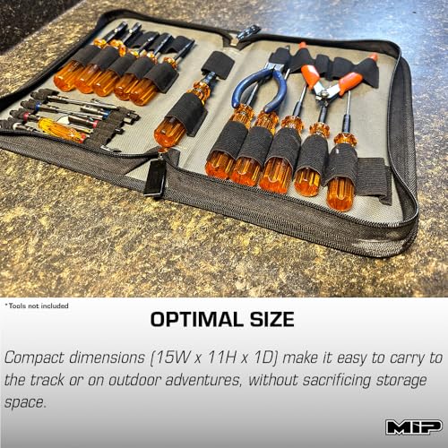 MIP 5210 RC Tool Bag 40 Pocket – Holds Hex & Nut Drivers and 1/4 Drive Bits, Precision Tools for RC Car Repair, RC Cars, Quadcopter, Helicopter, FPV Racing Drones