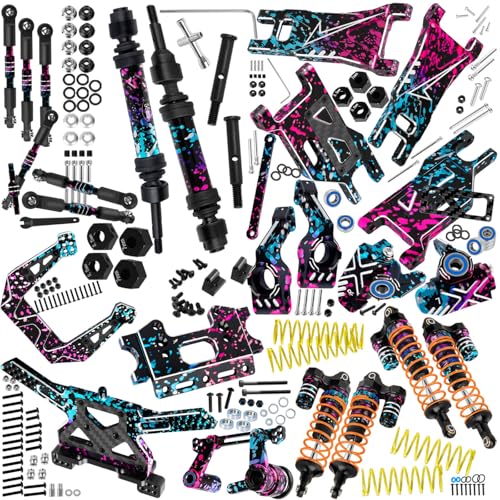 RC Upgrades Part for 1/10 Rustler Stampede (VXL) 2WD,A-Arm,Shock,Drive Shaft,Caster Block,Steering Blocks,Stub Axle Carriers,Steering Bellcranks,Links,Shock Tower,Front Bulkhead,Colour - color: Colour - (Rc Upgrades)