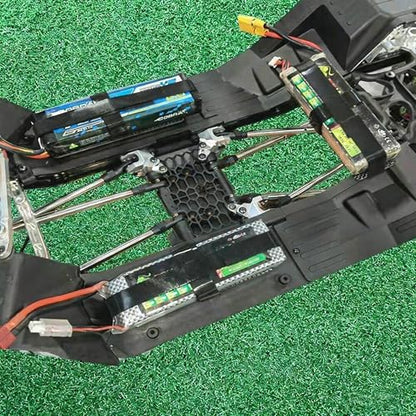 Alu Stand & Carbon Fiber Battery Tray & Straps Set for Axial SCX6 Jeep Wrangler Trail Honcho 1/6