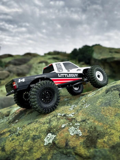 LGRP X-Factor Long Bed Body for 1/24 and 1/18 RC Cars, Universal Fit for Most SCX18 SCX24, >Clear< Body with Sticker Sheet
