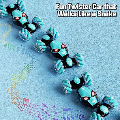Remote Control Car Gesture Sensor RC Stunt Cars Toys Gifts for Kids | 2.4GHz 4WD Rc Car, Double Sided, 360° Flips Off Road Vehicle, Toy with Lights/Music