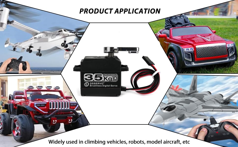 35KG Brushless Digital Servo 270° IP67 Waterproof Metal Gear RC | Stainless steel gears, dual bearings and IP67 waterproof design for RC crawlers, robots and DIY projects. - style: 35KG 270 Degree