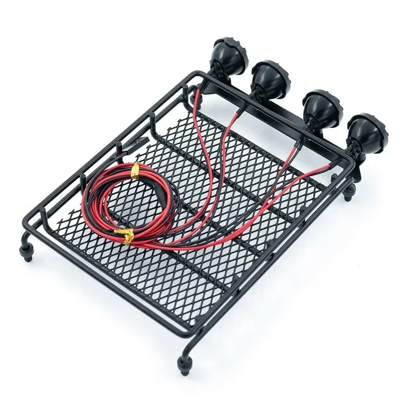 Universal Roof Racks With LED Light For 1/14 1/12 1/10 RC Crawler Car SCX10 CC01 MN D90 D91 D99 MN90 MN99S(A) - size: A