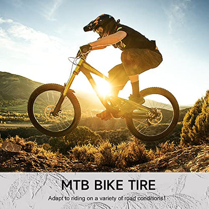 Hycline Mountain Bike Tire: 20/24/26/27.5-inch Folding Replacement High-Performance Wear-Resistant Bicycle Tires for MTB Off-Road Bike - size: 26x1.95 30TPI, style: Qty 2 Tires