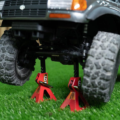 FMS Simulation Micro Scale Model Lifting Jack (2pcs) for SCX10 D90 CC01 TRX4 FCX10 1/8 1/6 1/10 RC Car Decoration Fake Props Accessory for RC Crawler Car - style: Lifting Jack