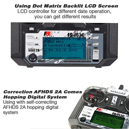 Flysky FS-i6X 6-10(Default 6)CH 2.4GHz AFHDS RC Transmitter w/ FS-iA6B Receiver