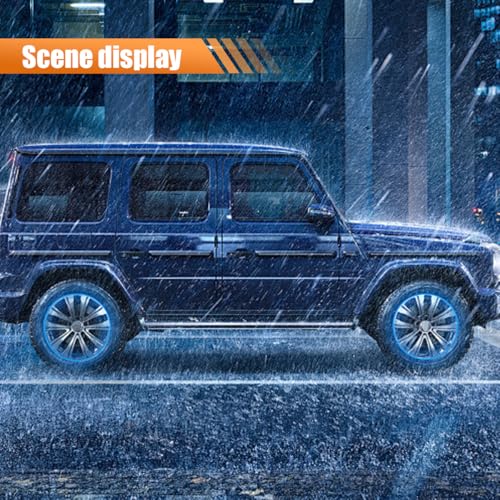 16PCS 17''-19'' Reflective Wheel Rim Stripe Decal Sticker, Vinyl Anti-Scratch Night Safety Warning Stripe Sticker, Water-Resistant Vehicle Exterior Tire Body Decal for Car Bicycle (Blue) - color: Blue