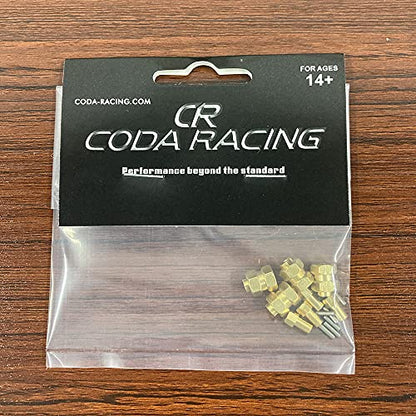 4Pcs Brass Extended 7mm Hex Wheel Hubs 8mm Thick for AXIAL SCX24 Upgrades 1/24 RC Crawler Car+5mm