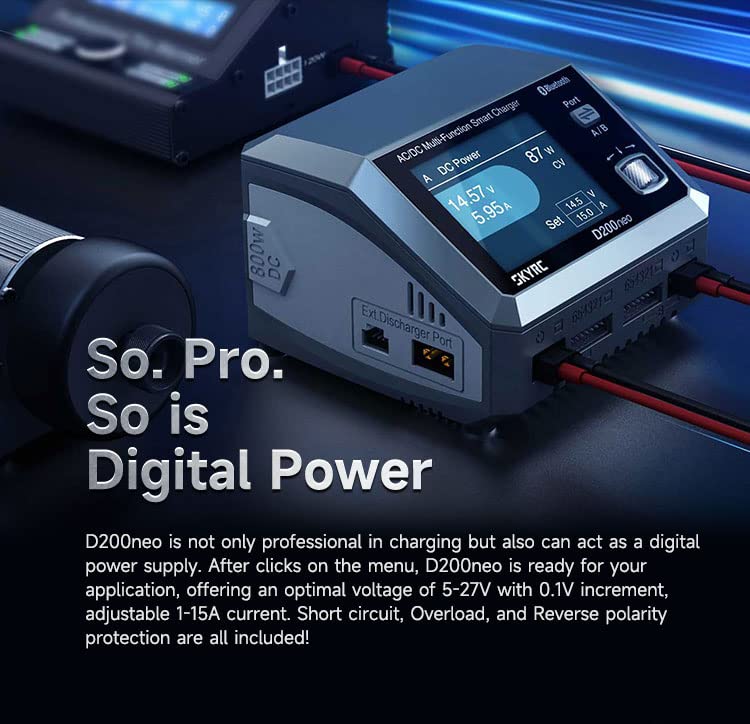 Sky RC D200neo Dual Charger 800w Lipo Battery Balance Charger BD350 Discharger AC/DC Multi-Function Smart Charger