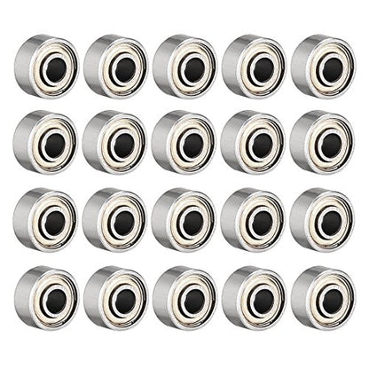 uxcell 693ZZ Deep Groove Ball Bearing Double Shield 693-2Z 2080093, 3mm x 8mm x 4mm Carbon Steel Bearings (Pack of 20) - size: 3mmx8mmx4mm