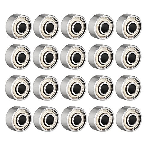 uxcell 693ZZ Deep Groove Ball Bearing Double Shield 693-2Z 2080093, 3mm x 8mm x 4mm Carbon Steel Bearings (Pack of 20) - size: 3mmx8mmx4mm