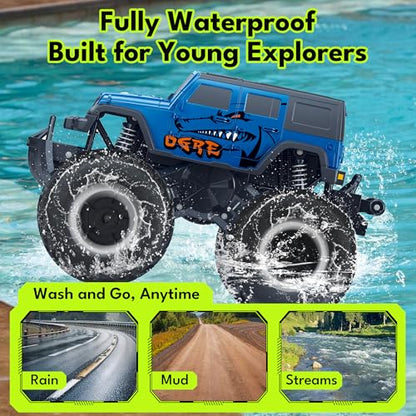 Threeking 1:16 Amphibious SUV Monster Truck All Terrain RC Car Crawler Toys | Waterproof Durable 4WD Off-Road Remote Control Cars Unique Toy Gifts for Boys Girls Ages 6-12 - color: Suv