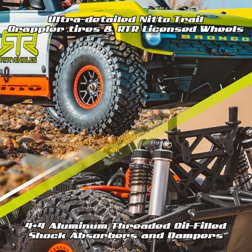 FCXㅤ FMS 1/7 Ford Bronco U4 S RTR EB RC Truck, Hobby RC Crawler with Brushless Motor & ESC, Remote-Controlled Lighting, Up to 80km/h Speed (2024) - style: 24