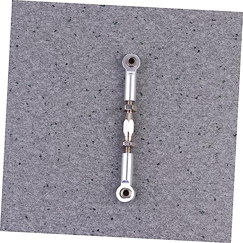 KOMBIUDA 6pcs Aluminum Turnbuckle Rod Linkage for Rc Car Steering Shaft Upgrade Compatible Rc Trucks Crawler Parts - color: Silver