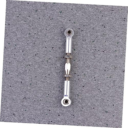KOMBIUDA 6pcs Aluminum Turnbuckle Rod Linkage for Rc Car Steering Shaft Upgrade Compatible Rc Trucks Crawler Parts - color: Silver