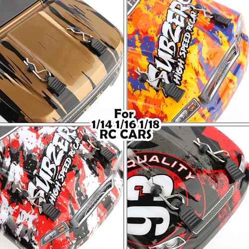 50 Pieces 1mm Universal RC Body Clips with Pull Tabs Car Clips RTR Clip Pins H165 Spare Parts for 1:14 1:16 1:18 Scale Redcat HPI Himoto HSP Exceed RC Car SCX24 TRX4M Truck (Black) - color: 1.0mm