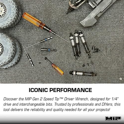 MIP Nut Driver 1/4" Drive Bit Speed Tip For Small Drills for Traxxas Arrma Axial Losi Redcat RC Quadcopter Helicopter FPV Racing Drone Models (4.0mm) - size: 4.0mm