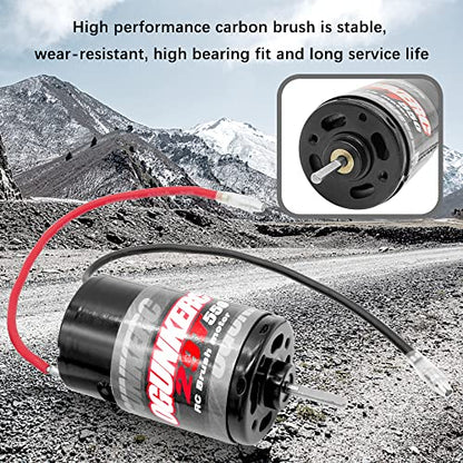 OGRC Motor 550 29T Brushed RC Motor 1/10 RC Crawler Motor for TRX4 SCX10 | 3-Slot 10500 Max RPM RC Car Motor for 1/10 TRAXXAS Redcat Axial RC4WD D90 and 1/6 Jeep Willys 1941 MB Military Truck - size: 29T