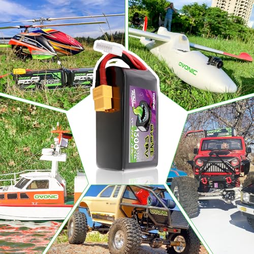 OVONIC 22.2V 6S Lipo 1300 mAh 130C Lipo Battery with XT60 Plug ?2 Pack?