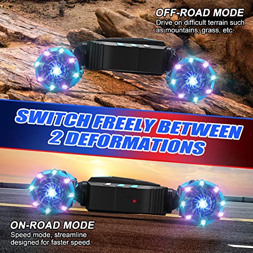 Axirata Remote Control Car Hand Controlled Gesture Sensing RC Stunt Car | RC Twist Car with Spray & Lights & Music for Kids 6-13 Year Old 4WD 2.4GHz Off-Road 360° Rotation Toy Car Gift for Boys Girls