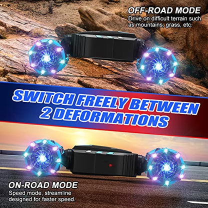 Axirata Remote Control Car Hand Controlled Gesture Sensing RC Stunt Car | RC Twist Car with Spray & Lights & Music for Kids 6-13 Year Old 4WD 2.4GHz Off-Road 360° Rotation Toy Car Gift for Boys Girls