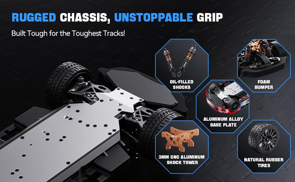 ZD Racing 1/12 Fast RC Cars for Adults, Max 50 MPH Brushless Drift Car with Gyro, 4WD RTR High Speed Rally, with 3S 2200 mAh Drifting RC Remote Control Car for Adult