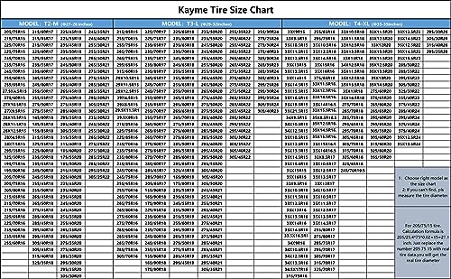 Kayme Tire Cover, Large Tire Storage Bag, Seasonal Spare Tire Storage Cover, Durable Tire Bags Used in Trucks, SUV, Trailer Sun Rain Snow Protection, Fit 32 Inch Tire Diameter-Black | Heavy 420D Oxford, Full Waterproof PVC Layer, All Weather Sun Rain Snow