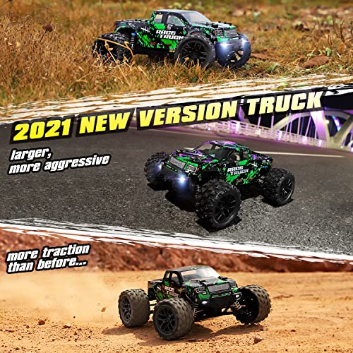 HAIBOXING 1/18 Scale RC Monster Truck 18859, Hobby Grade 4X4 Off-Road Truck Max Speed 36km/h, RC Cars for Adults and Kids Play Simultaneously Without Signal Interference, Two Batties for Each RC Car