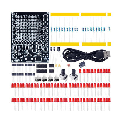 LED Chaser Soldering Kit, PCB Board with 81 LEDs, Soldering Skill Training/Practice Kit for STEM Electronics School Learning Project DIY