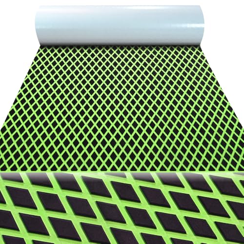 98.4"X43.31" Boat Flooring Self-Adhesive EVA Foam Boat Decking Marine Yacht RV Pool Non-Skid - color: Black and olive green