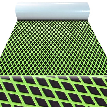 98.4"X43.31" Boat Flooring Self-Adhesive EVA Foam Boat Decking Marine Yacht RV Pool Non-Skid - color: Black and olive green
