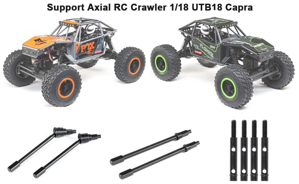 UTB18 RC Front & Rear Drive Shaft CVD Axle for Axial RC Crawler 1/18 UTB18 Capra Unlimited Trail Buggy RTR Upgrade Part (8pcs Drive Axles) - color: 8pcs Drive Axles