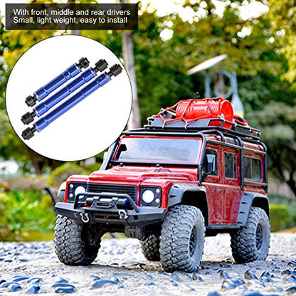 Transmission Shaft Drive, Propeller Metal Shaft Fit for Traxxas4 TRX6 1/10 RC Crawler Car Aluminum Alloy Steel Blue 75mm 103mm 123mm 3Pcs Set