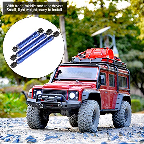 Transmission Shaft Drive, Propeller Metal Shaft Fit for Traxxas4 TRX6 1/10 RC Crawler Car Aluminum Alloy Steel Blue 75mm 103mm 123mm 3Pcs Set