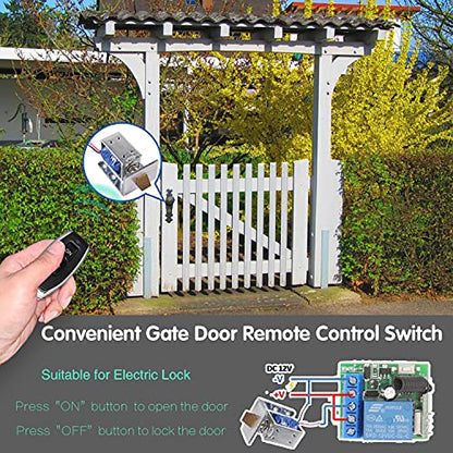 DieseRC 433Mhz Universal Wireless Remote Control Switch DC 12V 1CH RF Relay Receiver Module with 2 Transmitters, EV1527 Learning Code Remote Switch - color: 1 Recever and 2 Transmitters