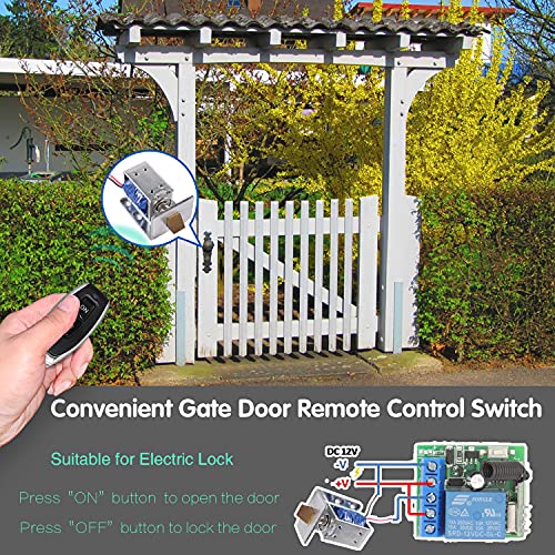 DieseRC 433Mhz Universal Wireless Remote Control Switch DC 12V 1CH RF Relay Receiver Module with 5 Transmitters EV1527 Learning Code Remote Switch - color: 1 Recever and 5 Transmitters
