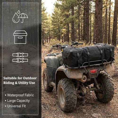 ATV Rear Rack Bag for KTM RC 8 2010-2015, Heavy Duty ATV Rear Rack Storage Bag, ATV Cargo Bag with Large Capacity, Water Resistant Gear Storage for Off Road Travel