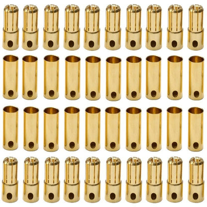 20 Pairs Gold-Plated 6.5MM Banana Plug Bullet Male and Female Connector Adapter for RC Lipo Battery ESC Motors (6.5MM) - size: 20Pairs 6.5MM