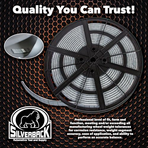 Silverback 1/4 oz Grey Steel Tape Wheel Weights with EZ Peel Tape. Designed for the Professional Tire Dealer. Cars, Trucks, SUV's & Motorcycles. 10lb Roll .25 oz Grey Tape Weight. - color: 1 Roll 1/4 oz Grey