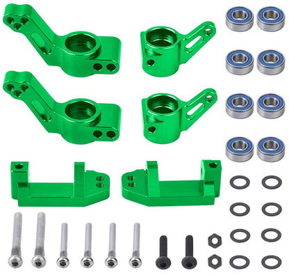 OGRC Caster Block Steering Blocks, Stub Axle Carriers for 1/10 Slash 2WD | Aluminum Front Caster Block&Steering Blocks and Rear Stub Axle Carriers for 1/10 Traxxas slash 2WD #3632 3736 3752 (Green) - color: Green