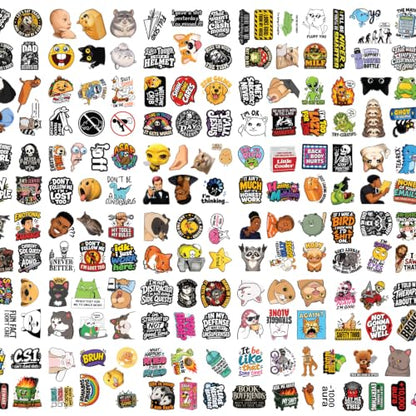 Premium 200Pcs Funny Holographic Stickers Waterproof Vinyl Decals | 200 Unique Designs Holographic Stickers With Funny Quotes, Playful Illustrations, Memes, And Eye-Catching Reflective Designs. - color: Funny Holographic Stickers, size: 200 Pcs