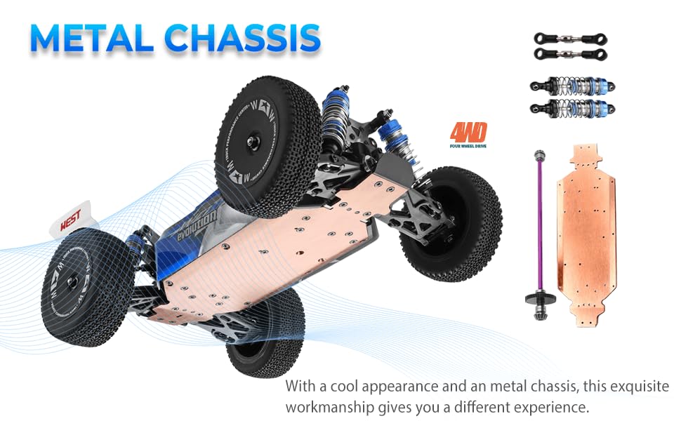 WLtoys 144011 1/14 Scale RC Car, 43 MPH High-Speed,Suitable for All-Terrain | 4WD Off-Road Remote Control Car for Adults, Upgraded Hardware for More Durability, Multifunctional LED Light，Hobby RC Truck