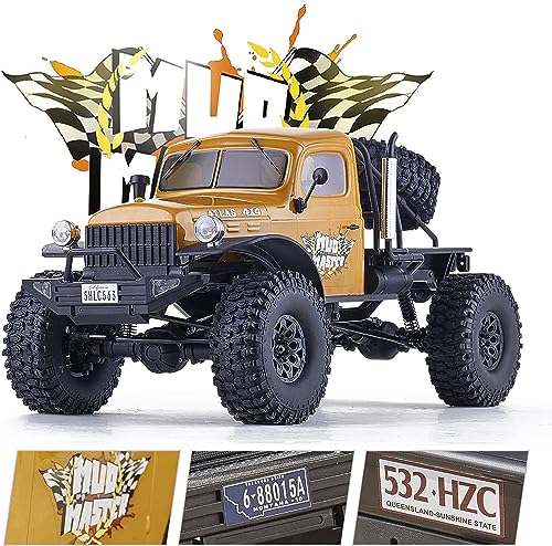 BEEZRC RocHobby 1/10 Atlas RC Crawler, 4WD with Lighting, 2.4GHz RC Rock Truck, Off Road Hobby Grade, Remote Control Car for Adults, Need to Complete with Battery (Yellow) - color: Yellow