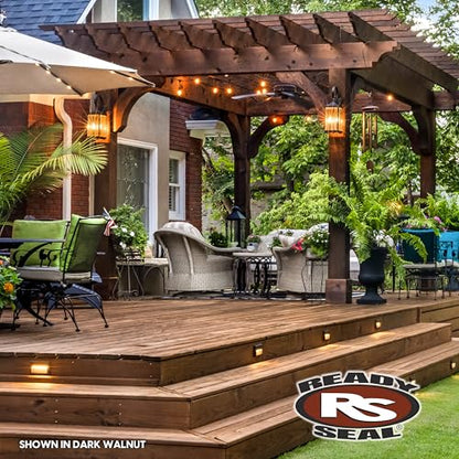 Ready Seal 7966104 5 gal Pail Exterior Wood Stain & Sealer, Light Oak - color: Light Oak, size: 5 Gallon