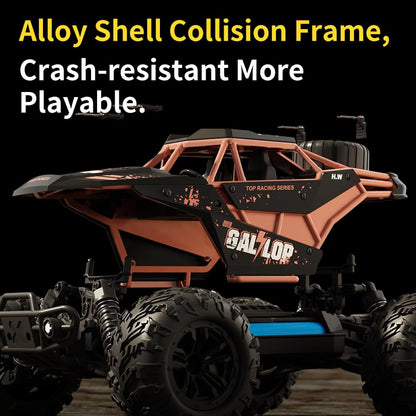 1:16 RC Cars for Adult,45km/h 4WD Off-Road Remote Control Car All-Terrain Fast RC Truck with Two 1500mAh Batteries - color: Orange
