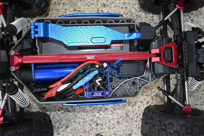 GPM Aluminum Center Brace Bar&Mount -11Pc Set for TRAXXAS 1/10 4Wd Hoss 4X4 Vxl 3S-90076-4 (Orange) - color: Orange